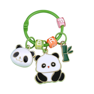 创意成都熊猫挂件纪念品车钥匙扣网红高级感精致小挂件包包饰品