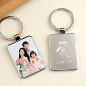 金属拉丝钥匙扣大板定制照片高级感男女学生情侣纪念礼物背包挂件