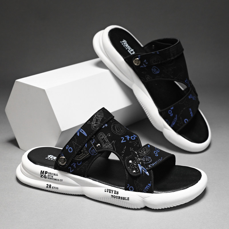 男士凉鞋2025新款夏季个性防臭拖鞋网红户外穿开车外出休闲凉拖鞋,流行男鞋,一字拖,淘宝优惠券,粉丝福利购,淘宝优惠卷