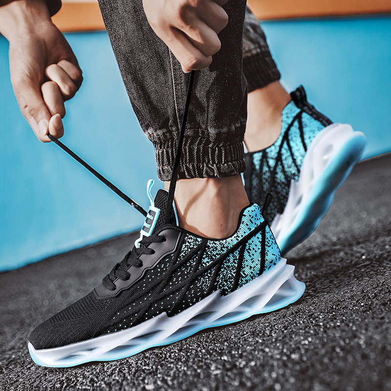 2025年新款夏季透气网面飞织运动男鞋休闲青少年跑步潮鞋薄款网鞋,流行男鞋,时尚休闲鞋,淘宝优惠券,粉丝福利购,淘宝优惠卷