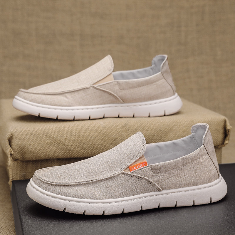 老北京布鞋男2025年新款休闲夏季透气防臭一脚蹬懒人工作开车薄款,流行男鞋,单鞋,淘宝优惠券,粉丝福利购,淘宝优惠卷