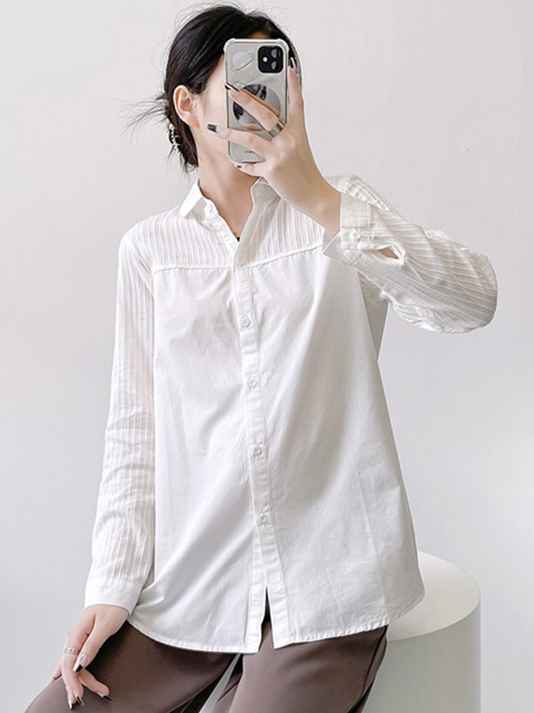 가을 전문 출산 셔츠 스플 라이스 짧은 탑 봄과 가을 세련된 출산복 POLO 바닥 셔츠 작업복