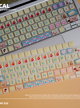 适用苹果笔记本键盘膜硅胶盖膜air15pro14键盘贴air13pro16可爱