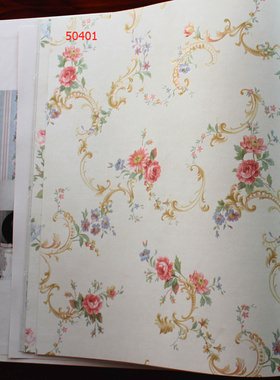 美国进口纯纸田园小花卧室墙纸壁纸MM50401 MM50403 50408 50409