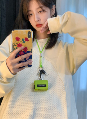 theMADHATcher「矩形徽标」AirPods Pro挂绳耳机包3代保护套