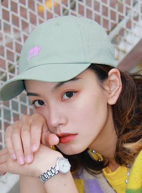 theMADHATcher「mini logo」弯眉棒球帽长檐男女遮阳帽嘻哈显瘦棉