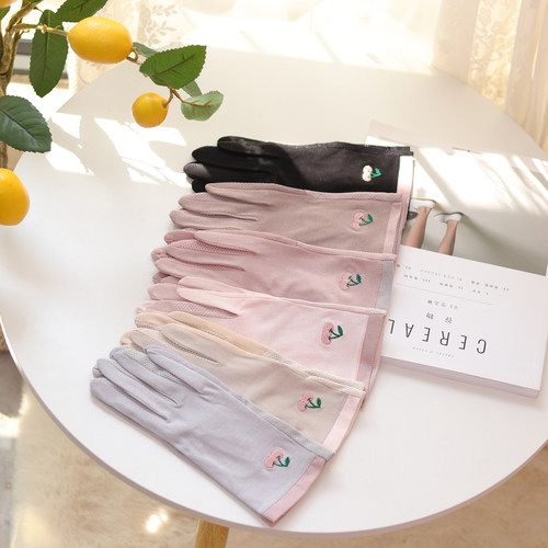 全棉防晒透气防滑全指手套麦田鹿