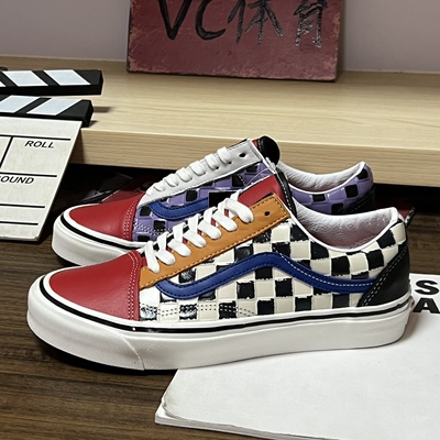 VC体育 Vans Oldskool紫红低帮皮棋盘格复古板鞋安纳VN0A54F39XM