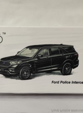 596 1/64合金车模仿真黑色福特探险者模型合金汽车模型萨博班SUV