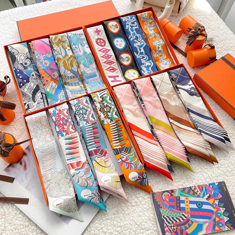 新款丝巾18姆米多功能真丝长条装饰手柄包带绑包包缠带