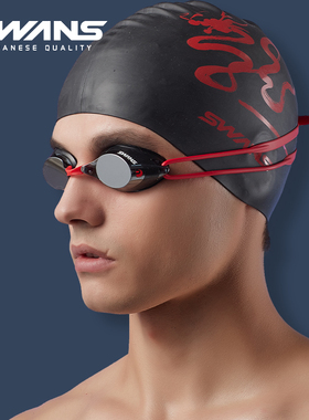 swans泳帽男款大头围硅胶专业防水护耳不勒头加大号成人游泳帽子