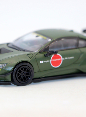 PARA64合金车 1 64 宝*马i8跑车LBWK宽体改装版汽车模型仿真摆件