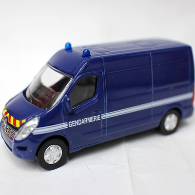 Norev 1 64合金车RENAULT MASTE 雷诺法国警车仿真车模型