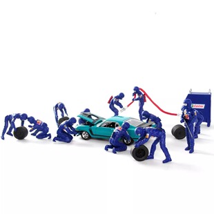 1/43车模场景 F1赛车 车队维修场景摆件 车迷收藏礼品