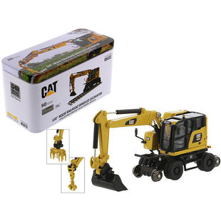 DM工程车1/87 CAT Railroad 卡特M323F铁路挖掘机仿真合金模型HO