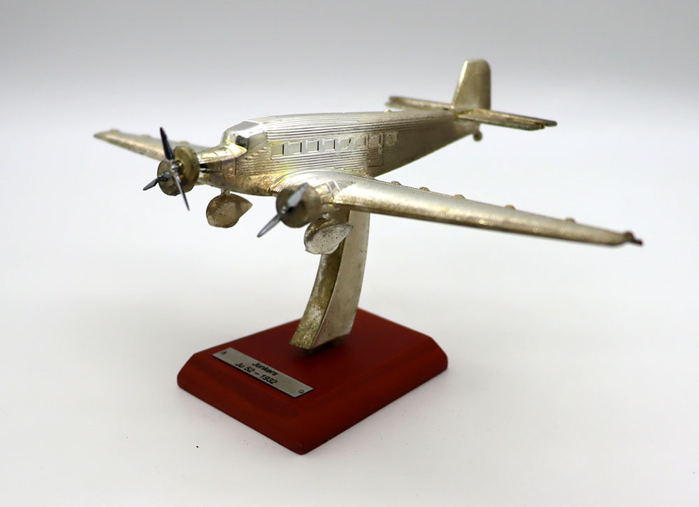 外贸1 200飞机模型junkers 1932 容克斯ju52德国运输机电镀色摆件