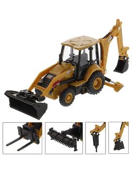 DM CAT工程车1/64 420 XE Backhoe Loader 卡特装载机模型摆件