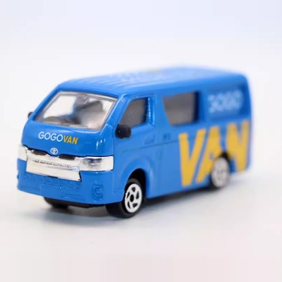 Tiny 07微影玩具1 64 Hiace海狮面包车GogoVan广告车模型合金摆件