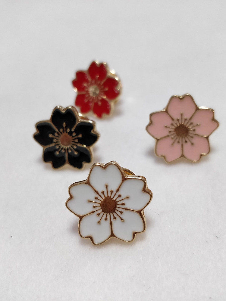 셔츠 숨김 단추 무바느질 단추 옷 브로치 노출 방지 작은 꽃 단추 셔츠 고정 칼라 장식 칼라 핀 버클