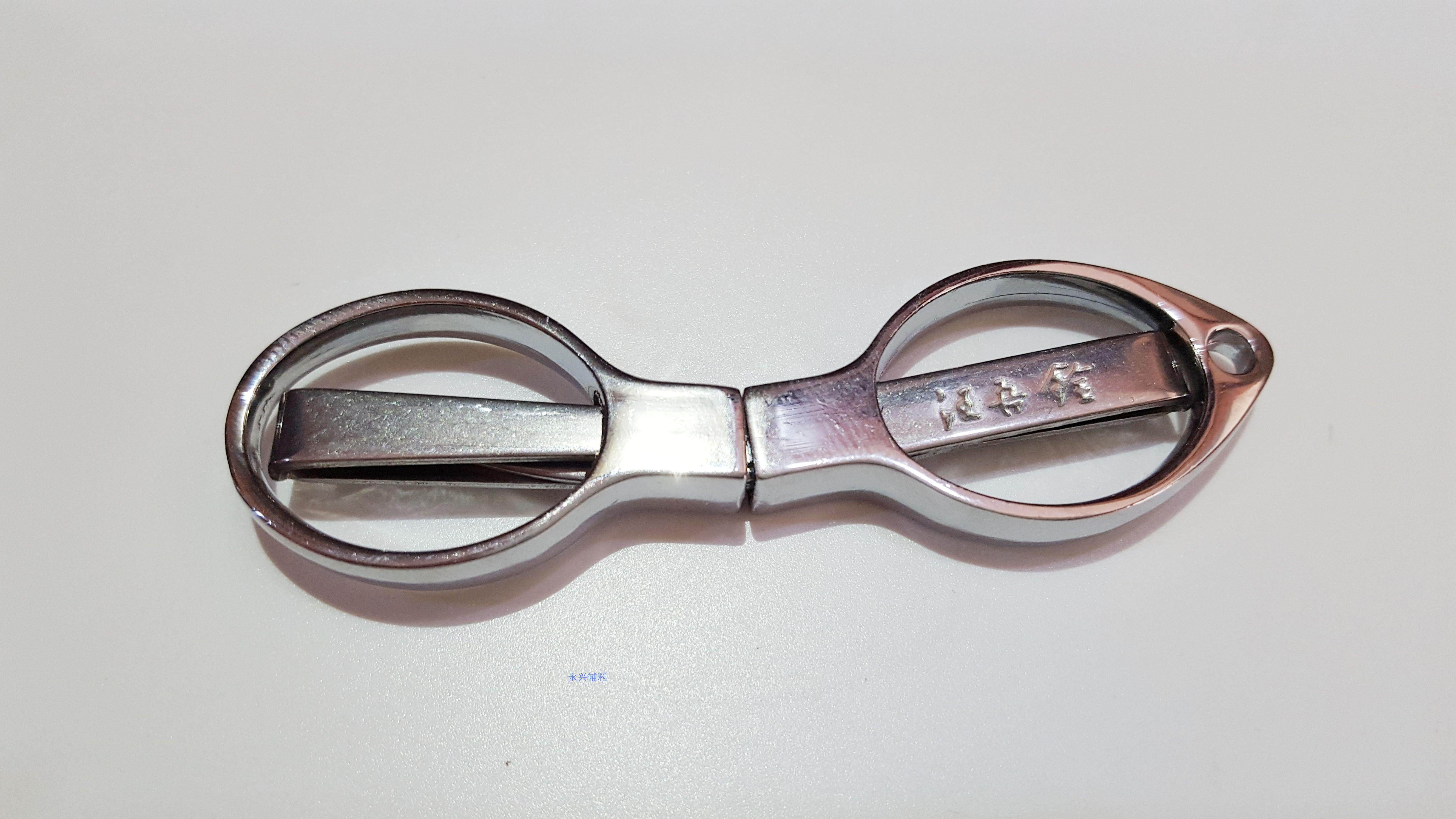 왕 WUQUAN 스테인레스 스틸 8 모양의 작은 가위 휴대용 개폐식 여행 접는 작은 가위 낚시 가위