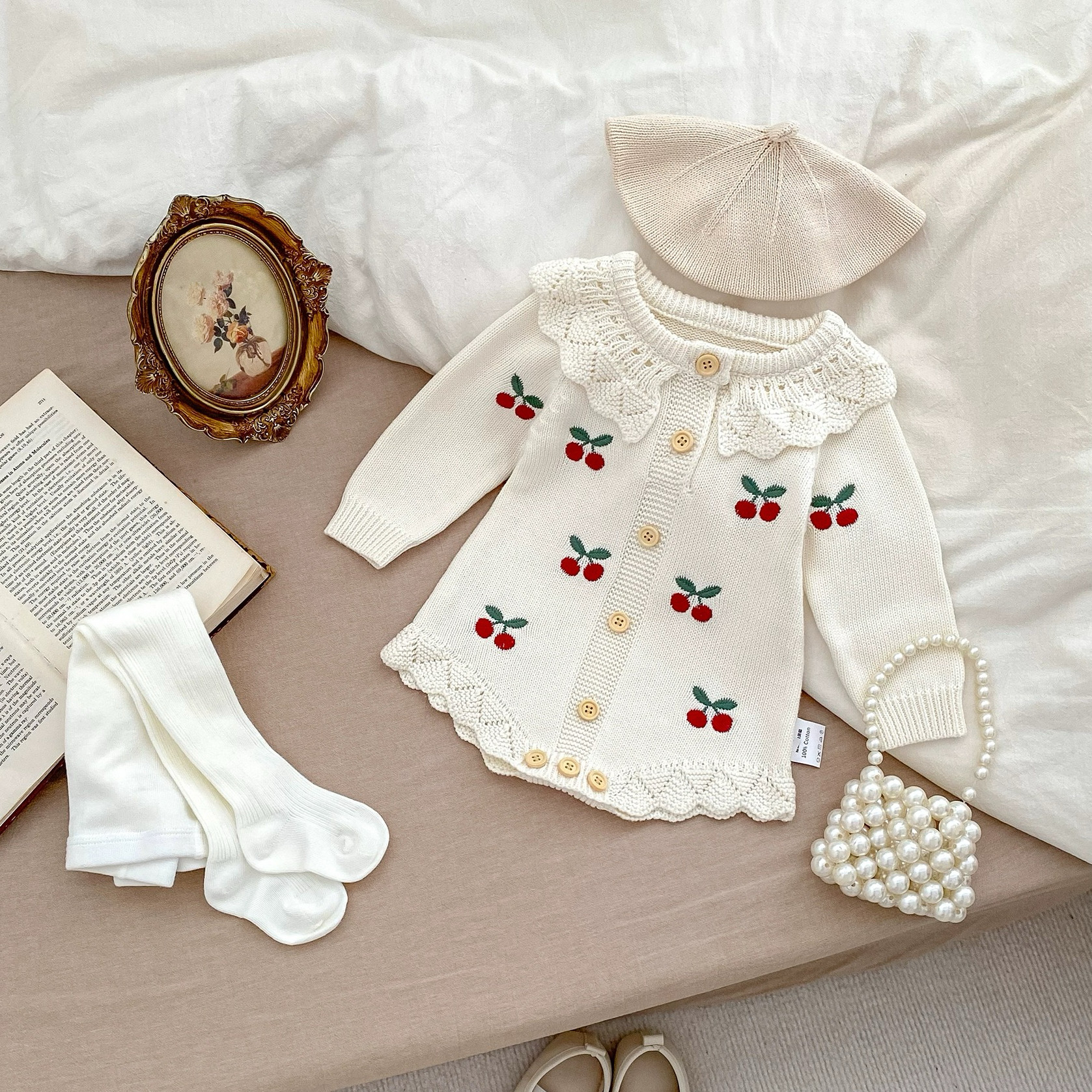 拉果拉婴儿毛衣包屁衣秋季纯棉连体衣宝宝百日宴周岁礼服公主套装,童装/婴儿装/亲子装,套装,淘宝优惠券,粉丝福利购,淘宝优惠卷