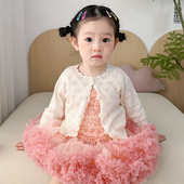 纯棉防晒衣宝宝毛衣空调衫 薄款 外套甜美春秋夏季 早秋女童针织开衫