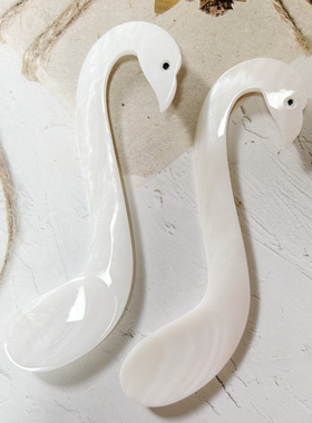 O.RoseLif 天然贝母勺天鹅艺术勺鱼子酱勺酒店餐具高档餐具可挂