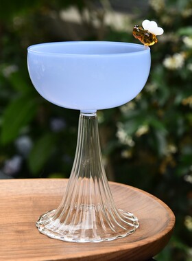 O.RoseLif 创意玻璃杯甜品杯高脚杯ins风冰淇淋碗早餐碗酸奶杯