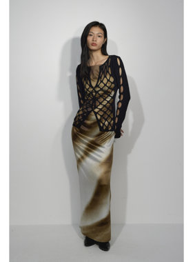 UNCHATGRIS 24SS 网格针织开衫