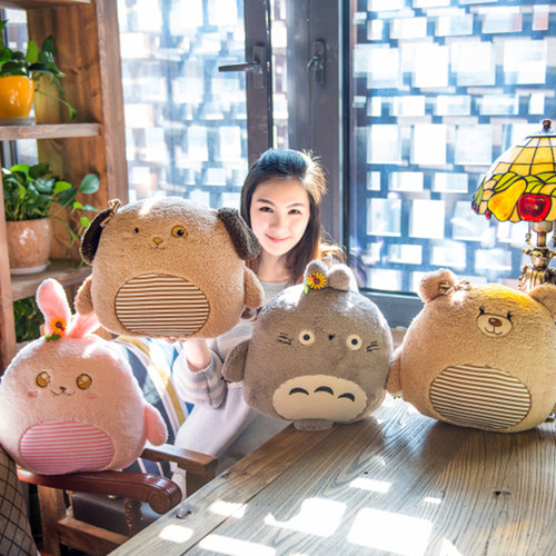 暖手捂抱枕头被子两用女插手毛绒午睡珊瑚绒多功能个性可爱靠垫被