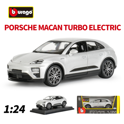 比美高1:24 保时捷 Macan 马肯 Turbo Electric仿真合金汽车模型