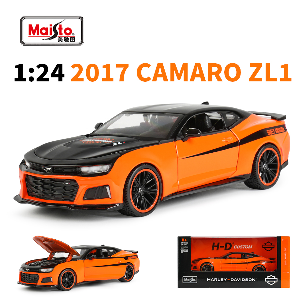 美驰图1:24  2017 雪佛兰 大黄蜂Camaro ZL1合金仿真静态汽车模型