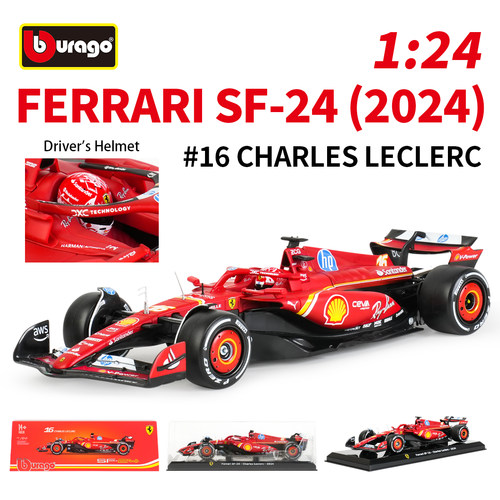 比美高1:24 SF24 SF23 F1-75 F1方程式赛车2024合金仿真汽车模型