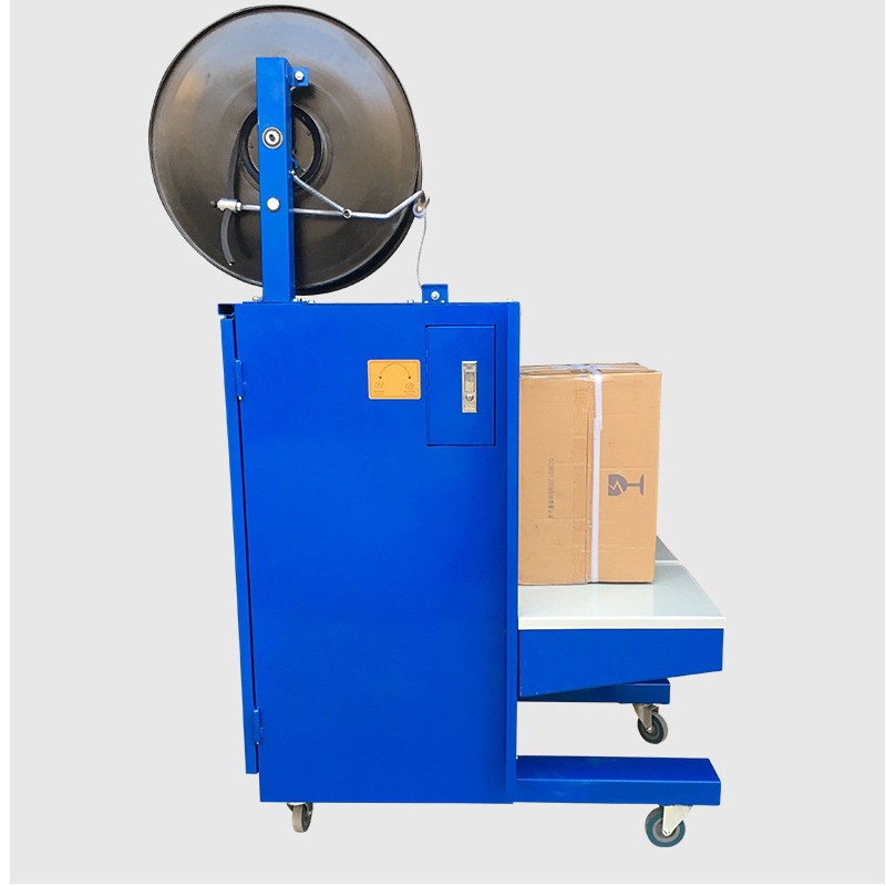 热卖空心砖头水产品热熔免扣捆扎机台式半自动捆包机侧面打包机