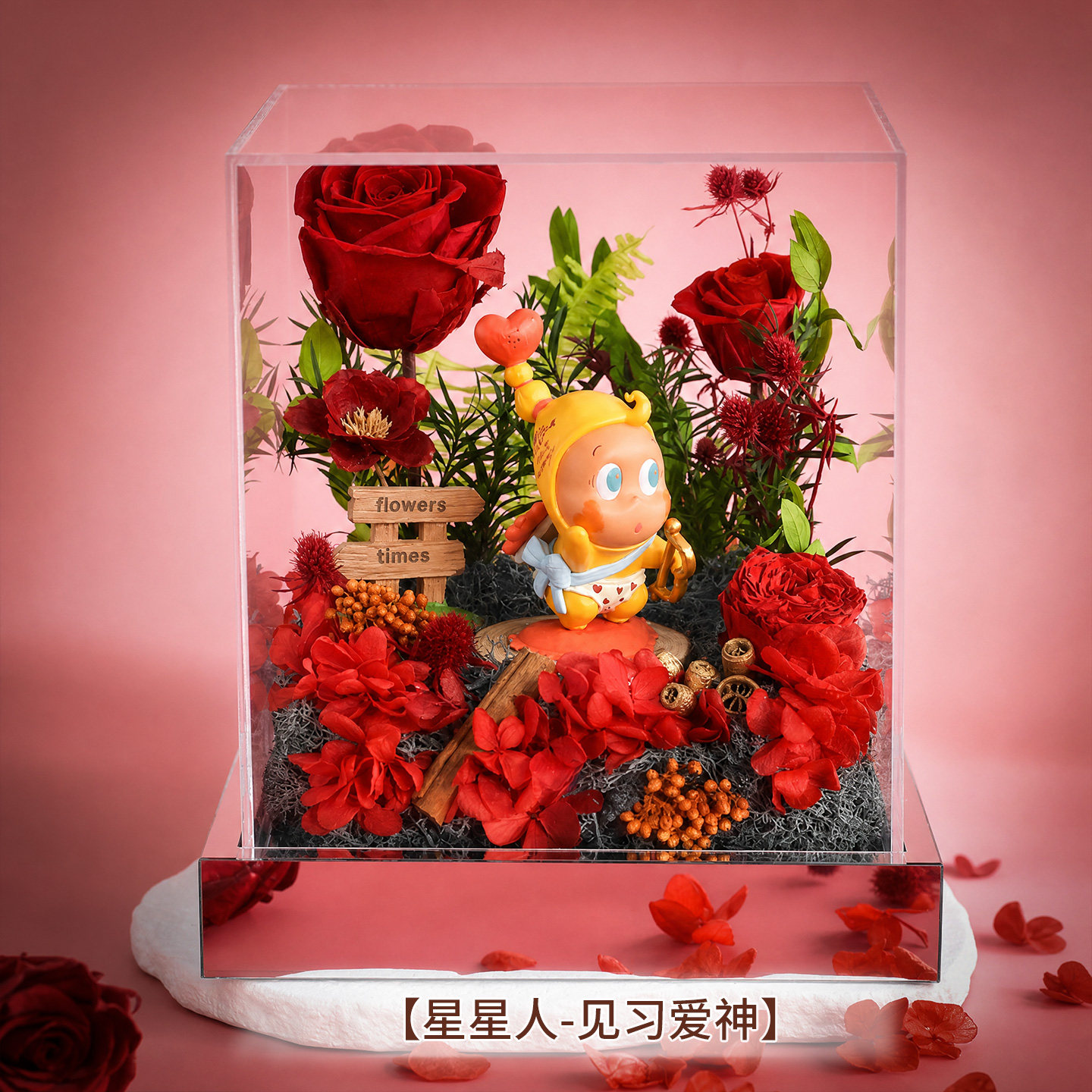 星星人怦然星动永生花高级感玫瑰真花老婆生日情人节礼物送女朋友