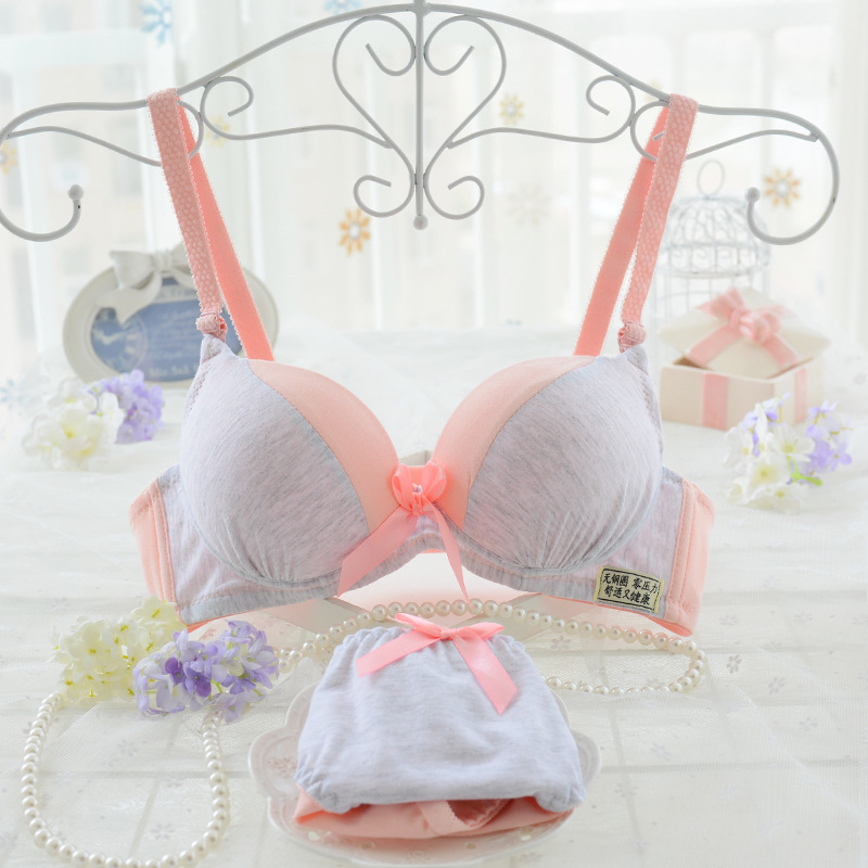 小径留香纯棉无钢圈少女士内衣可爱舒适学生聚拢文胸罩经典传统型