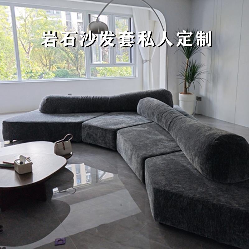 雪尼尔可拆洗意式极简沙发垫