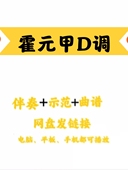 霍元 示范 甲 网红流行歌曲 D调 原调伴奏 曲谱好音色 网盘下载