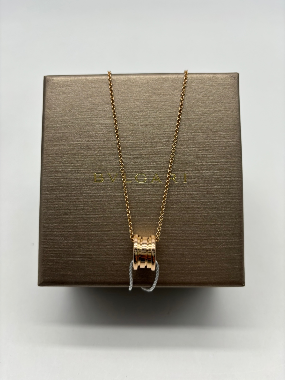 Z3630 杭州米兰坊名牌寄售店 BVLGARI  B.ZERO1玫瑰金弹簧项链