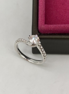 杭州米兰坊名牌寄售店 英皇GIA证书0.5克拉 色泽E 净度VS2 钻戒