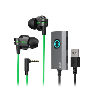 漫步者GM380声卡版有线游戏耳机手机电脑通用线控电竞入耳式耳塞