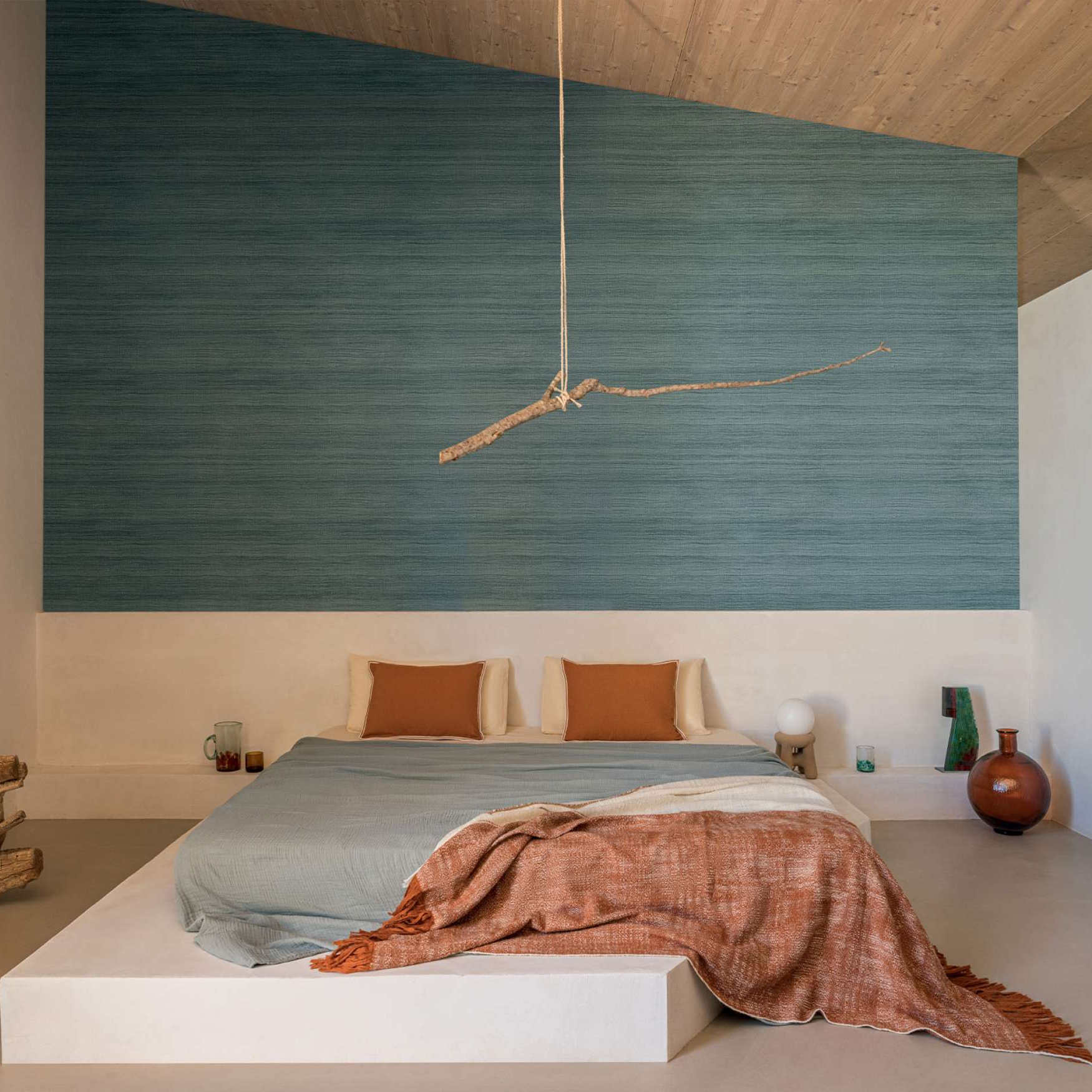 法国原装进口elitis壁纸Rhea北欧风乙烯基纹理防亚麻客厅卧室墙纸