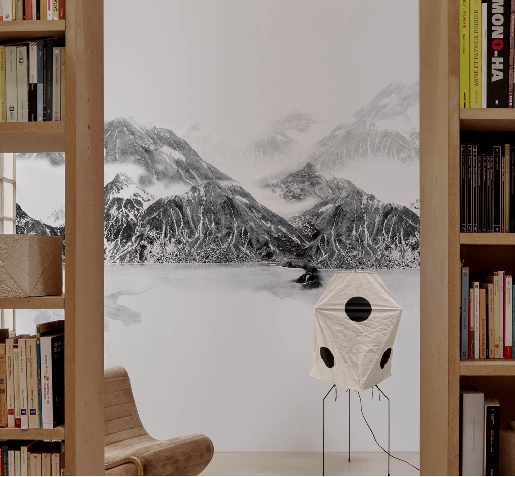 意大利原装进口订制壁画wall&decò yukiyam现代简约背景雪山墙纸