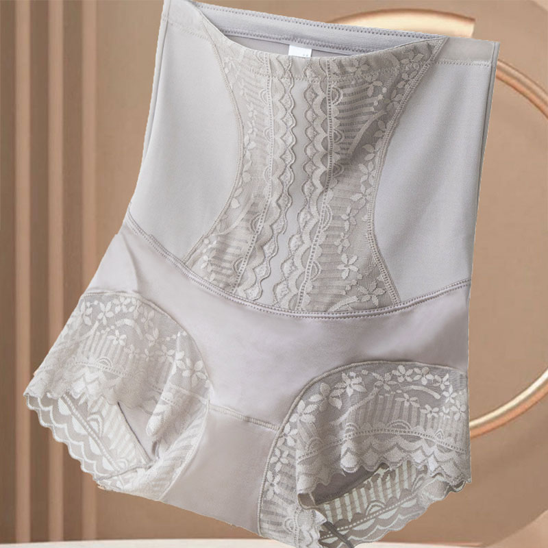 高腰收腹提臀缎面舒适法式三角裤