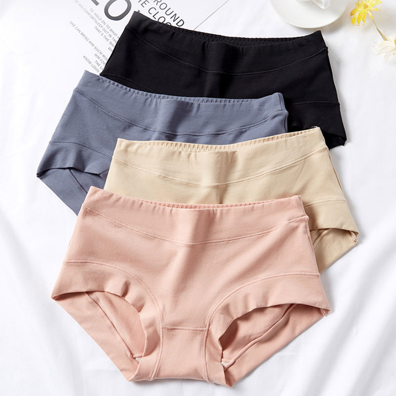 中腰简约舒适无痕包臀女士三角裤