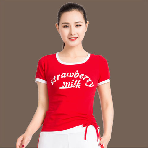 夏装短袖纯棉t恤衣服大码广场舞