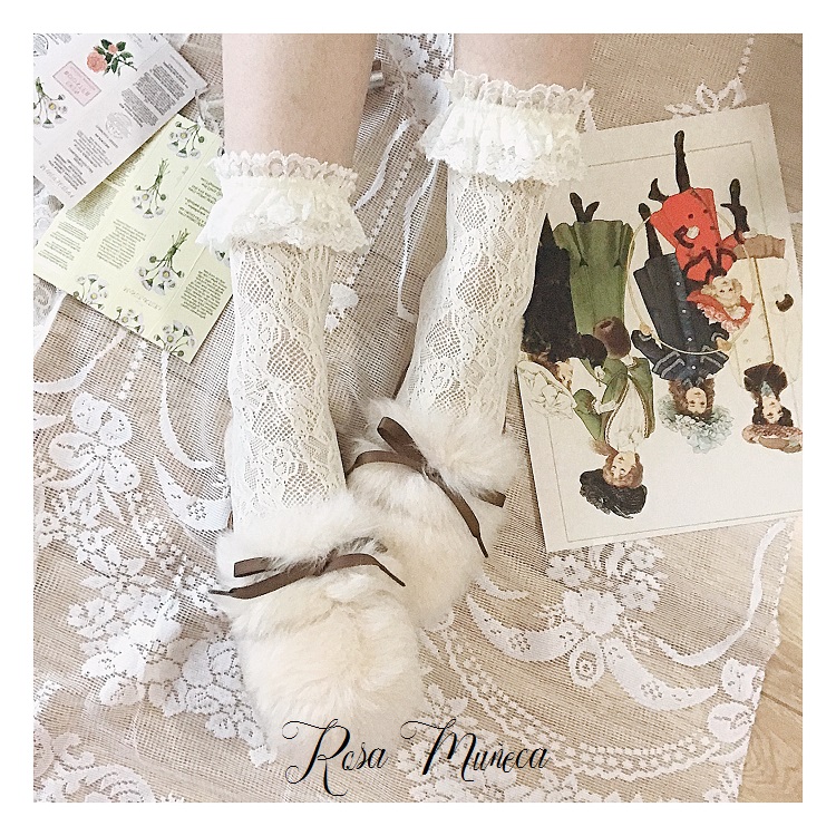 蕾丝花边日系甜美风短袜