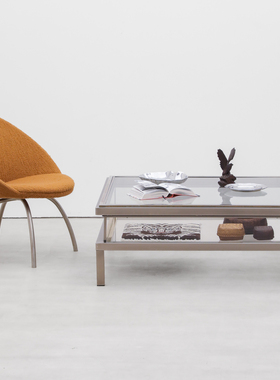 coznap 中古｜比利时产 1970年设计 可储物茶几 玻璃咖啡桌