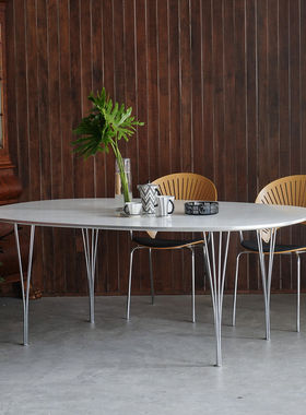 coznap 中古 | 丹麦产Arne Jacobsen设计超椭圆餐桌  白色 180cm