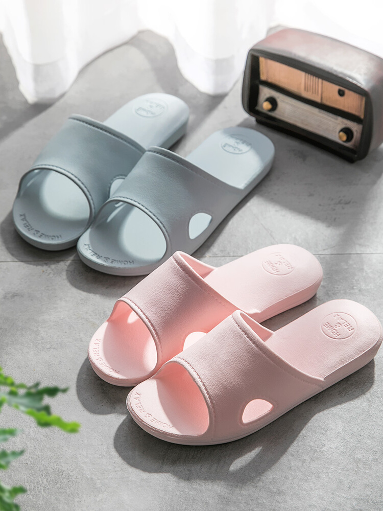 防滑HomeStory高弹橡胶拖鞋EVA